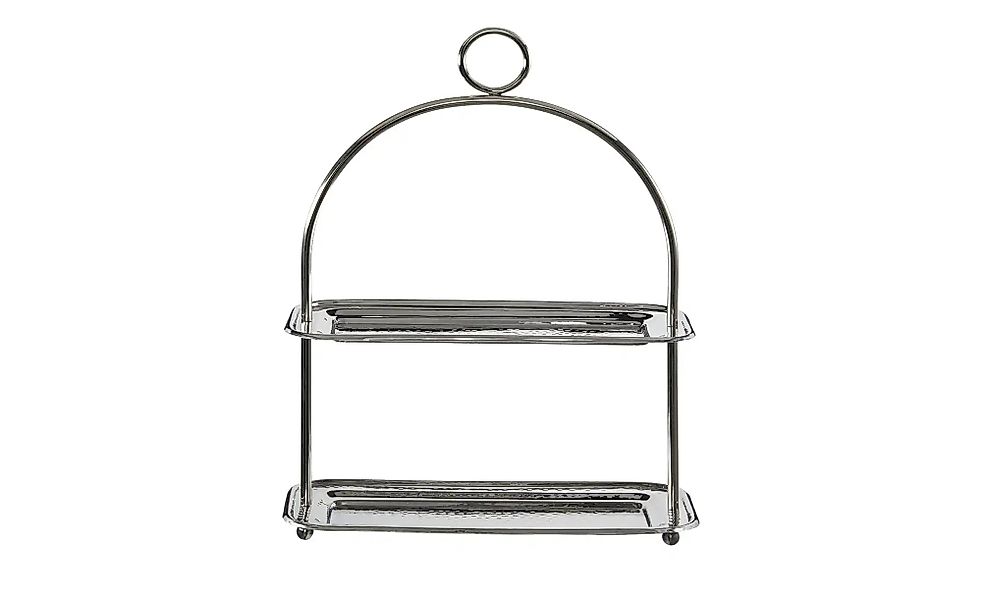 HOME STORY Etagere   ¦ silber ¦ Edelstahl ¦ Maße (cm): B: 16 H: 46 Geschirr günstig online kaufen