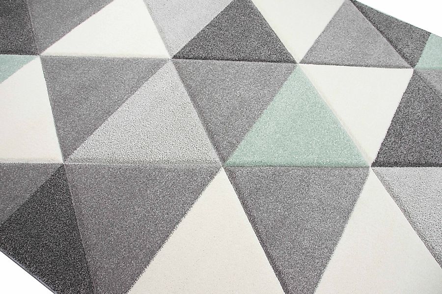 TeppichHome24 Teppich Teppich mit Dreieck Muster günstig online kaufen