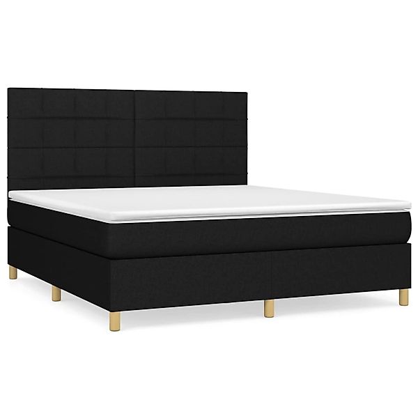 vidaXL Boxspringbett mit Matratze Schwarz 180x200 cm Stoff 3142355 günstig online kaufen
