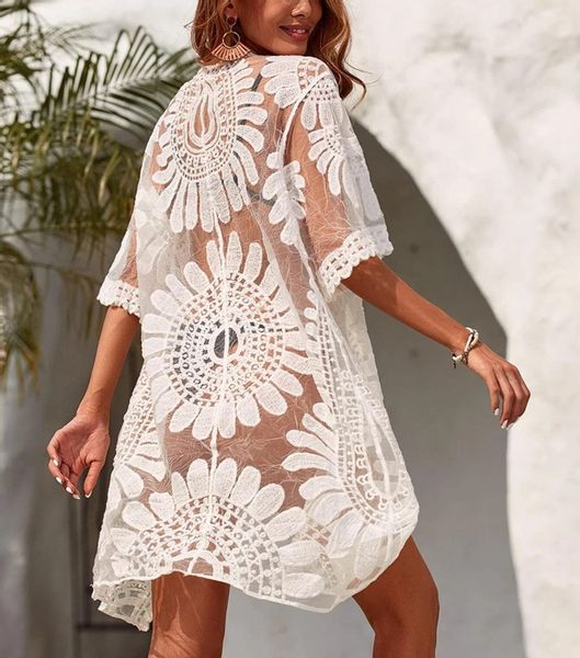 RWEUOQ Strandkleid Kimono Sommerkleid Damen Boho günstig online kaufen