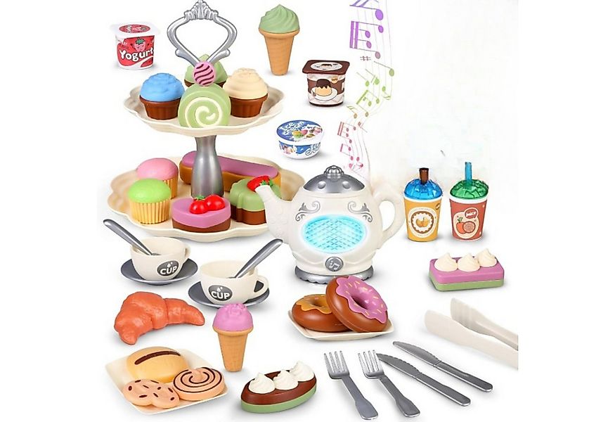 Kramow Spiellebensmittel Teeparty Spielset für Kinder, interaktive Teekanne günstig online kaufen