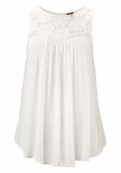 Buffalo Crepebluse mit Spitzeneinsatz, Blusentop, Boho-Style günstig online kaufen
