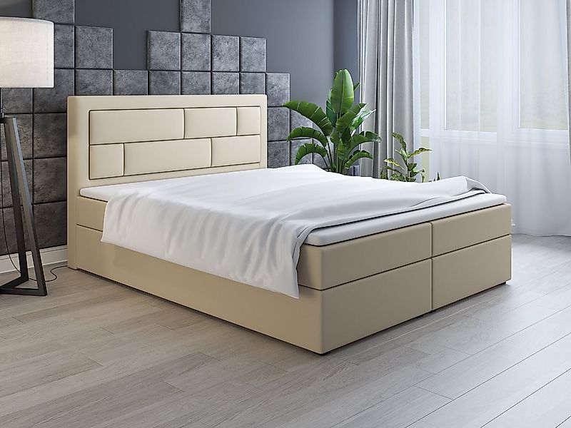 Fun Möbel Boxbett Schlafzimmerbett AVERY in Kunstleder oder Stoff (in Kunst günstig online kaufen