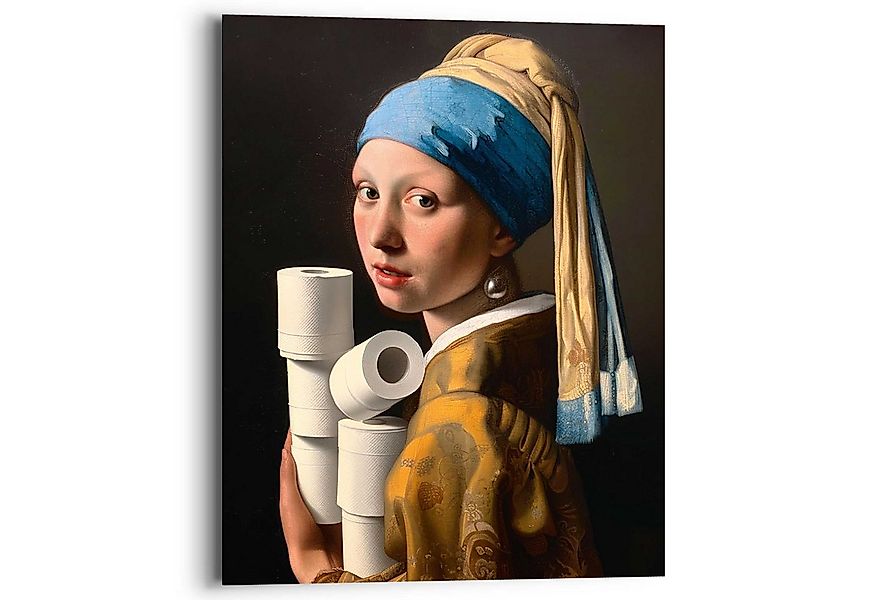 Reinders! Deco-Panel Toiletpaper Girl, Toilette - Blau - MDF - Kunst - 40x5 günstig online kaufen