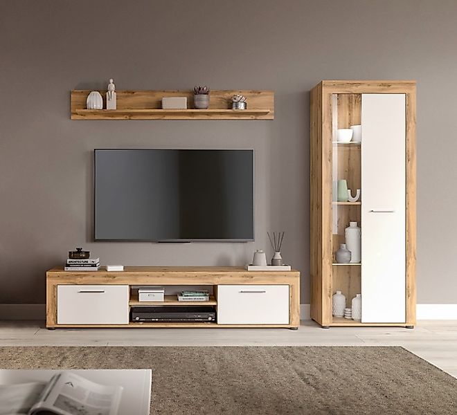 INOSIGN Wohnwand »Aosta, Breite 235cm, bestehend aus Lowboard, Wandboard, V günstig online kaufen