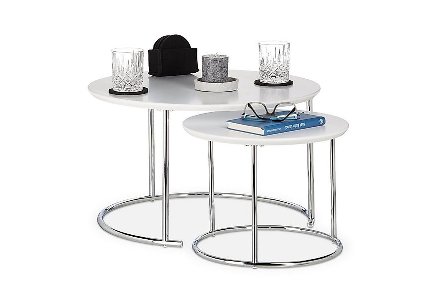 relaxdays Beistelltisch 2er Set Satztisch günstig online kaufen