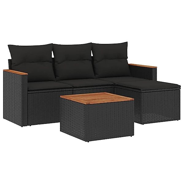 vidaXL Gartenlounge-Set 5-tlg. Garten-Sofagarnitur mit Kissen günstig online kaufen