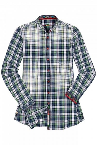 Karo-Bluse im coolen Used-Look günstig online kaufen