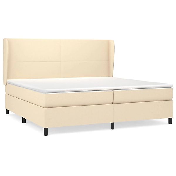 vidaXL Boxspringbett mit Matratze Creme 200x200 cm Stoff1372447 günstig online kaufen