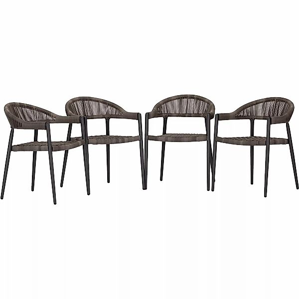 Acamp Set 4x Sessel Brooklyn Anthrazit günstig online kaufen