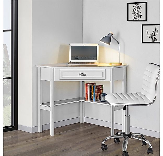 Yaheetech Schreibtisch, Ecktisch Platzsparender Computertisch mit Schublade günstig online kaufen