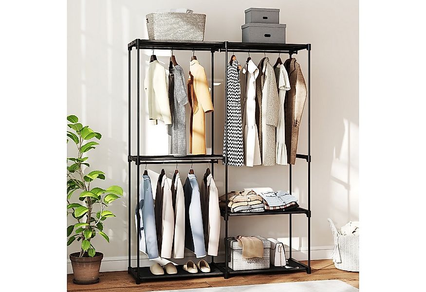 HOMCOM Stoffschrank mit drei Kleiderstangen (Kleiderschrank, 1-St., Gardero günstig online kaufen