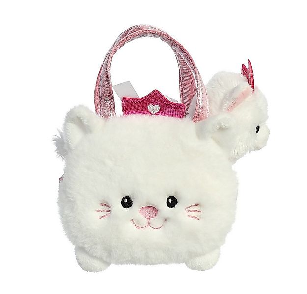 Aurora Plüschfigur Plüsch Katze - mit Tasche weiß und pink günstig online kaufen