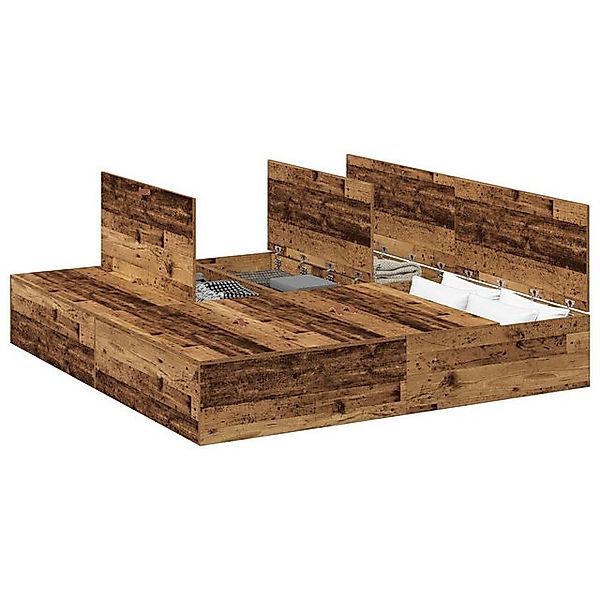 vidaXL Bett Stauraum-Bettgestell Altholz 200x200 cm (1-tlg) günstig online kaufen
