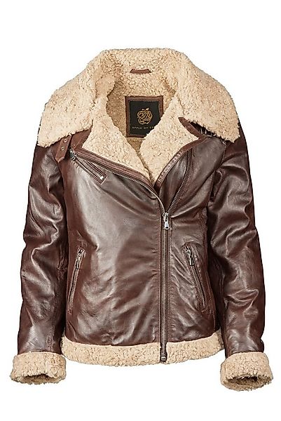 Apple of Eden Lederjacke AOE-144 (1-St) mit verstellbarem Riegel am Kragen günstig online kaufen