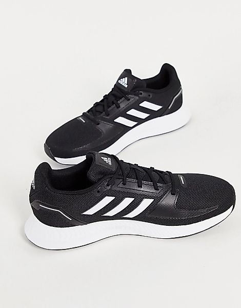 adidas Running – Run Falcon 2.0 – Sneaker in Schwarz und Weiß günstig online kaufen