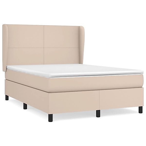 vidaXL Boxspringbett Matratze Cappuccino-Braun 140x200cm Kunstleder1466670 günstig online kaufen