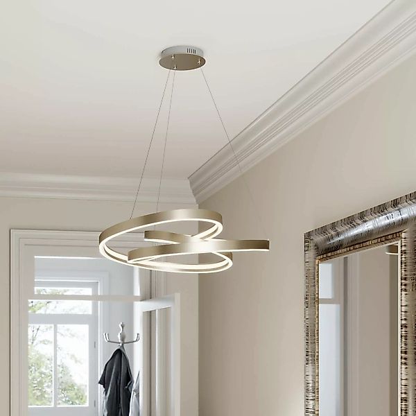 Lucande LED-Hängeleuchte Gunbritt, Ø 80 cm, silber, dimmbar günstig online kaufen