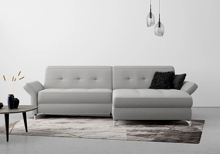 Home affaire Ecksofa "Maredo L-Form" Federkern, wahlweise auch mit Kopfteil günstig online kaufen