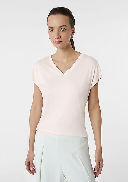 comma Kurzarmshirt T-Shirt Shirt aus Viskose günstig online kaufen