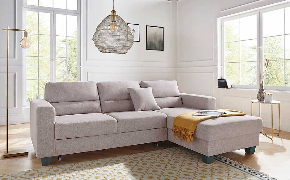 TRENDMANUFAKTUR Ecksofa "Chamber, zeitlos und modern, hoher Sitzkomfort, L- günstig online kaufen