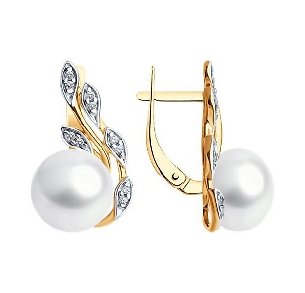 Secretforyou Perlenohrringe Ohrringe Creolen 925 Silber vergoldet Rosegoldo günstig online kaufen