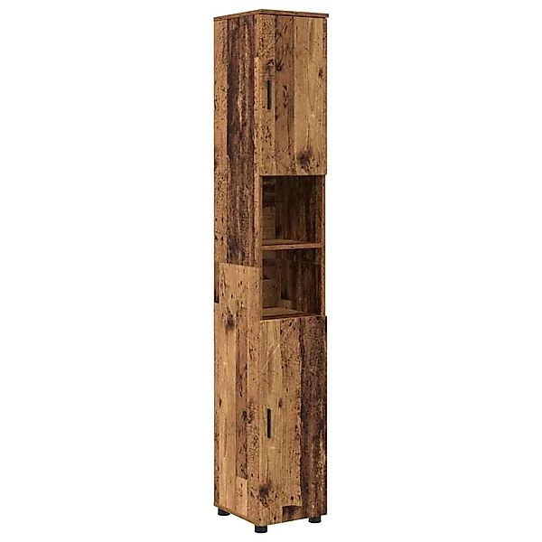 vidaXL Badezimmerschrank mit Speicher mit Tür Altholz 30 x 35 x 192 cm 8833 günstig online kaufen