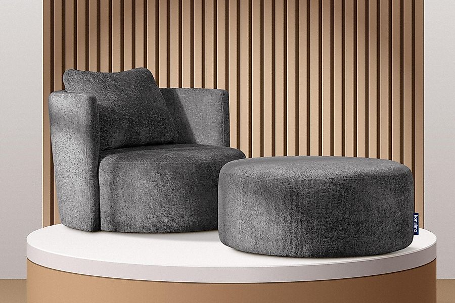 KONSIMO® Drehsessel Loungesessel RAGGI, mit 360° günstig online kaufen