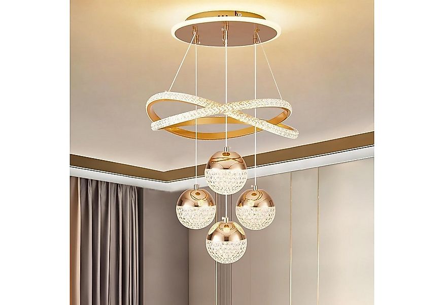 JDONG Pendelleuchte Dimmbar mit Fernbedienung 54W LED Pendellampe, 100CM Hö günstig online kaufen