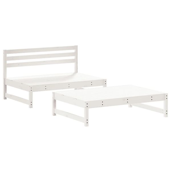 vidaXL 2-Tlg Garten-Lounge-Set Weiß Massivholz Kiefer 3186586 günstig online kaufen