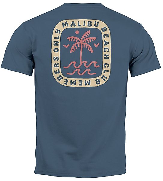 Neverless Print-Shirt Herren T-Shirt Backprint Surfer günstig online kaufen