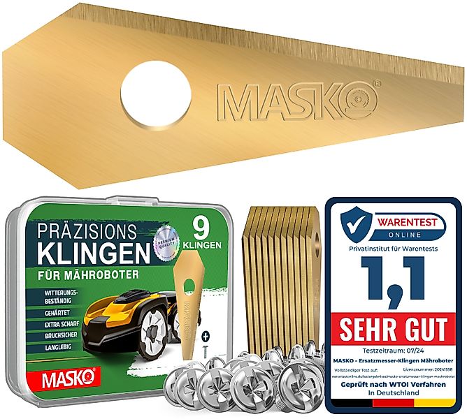 MASKO Mährobotermesser (9-St), Ersatzmesser Klingen für günstig online kaufen