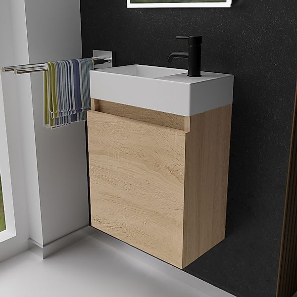 Alpenberger Badmöbel-Set Gäste WC Waschbecken mit günstig online kaufen