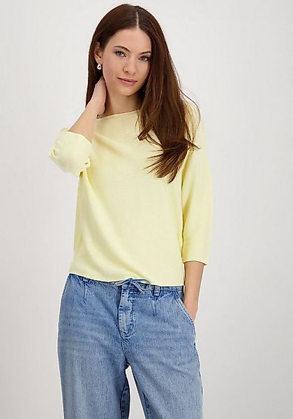 Monari Rundhalspullover mit Strukturmuster günstig online kaufen