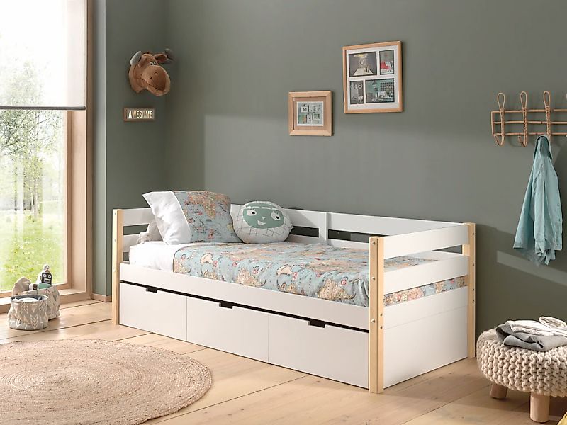 Vipack Einzelbett "Magrit, Kojenbett mit seitlichem Umbau, Liegefläche 90 x günstig online kaufen