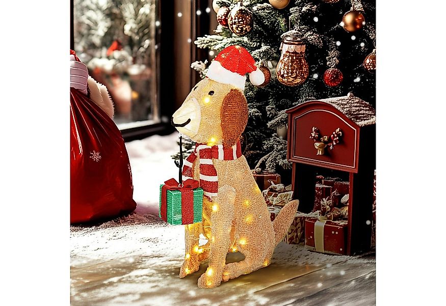 Outsunny Weihnachtsfigur mit 74 warmweißen LED-Lichtern (Weihnachtsdekorati günstig online kaufen