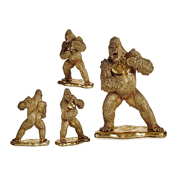 Deko-figur Gorilla Golden Harz (25 X 56 X 42 Cm) günstig online kaufen