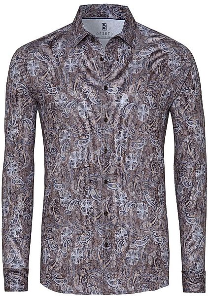 DESOTO Hemd Corduroy Optics Braun - Größe 3XL günstig online kaufen