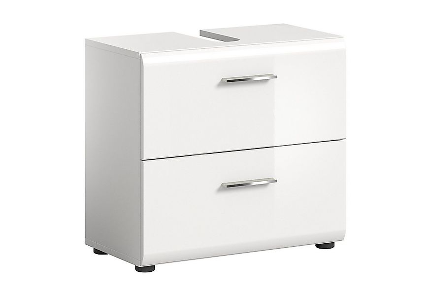 xonox.home Waschbeckenunterschrank Weiß Hochglanz Melamin Modern 60x54x32 c günstig online kaufen