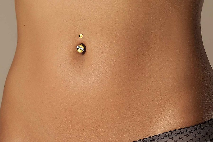 PIERCINGLINE Bauchnabelpiercing Chirurgenstahl Bananabell EPOXY-RING- + günstig online kaufen