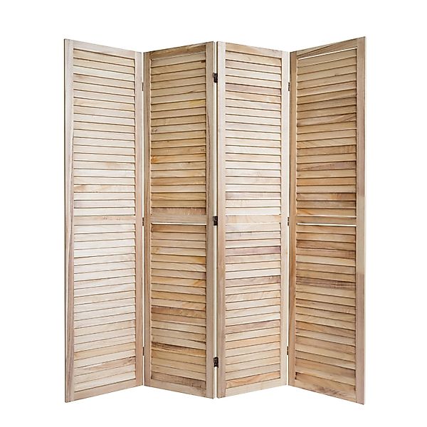 Homestyle4u 4-tlg. Paravent in Braun 160x170 cm 1248 günstig online kaufen