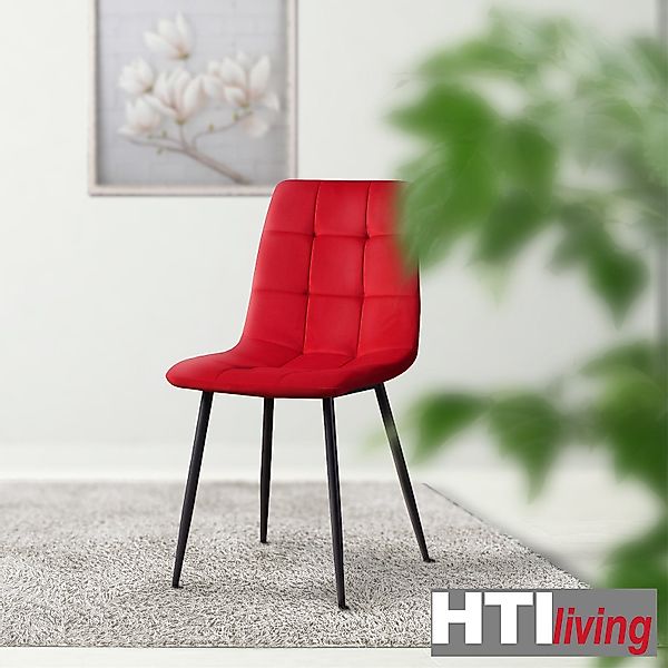 HTI-Living Esszimmerstuhl Stuhl Mesa Velvet Rot günstig online kaufen