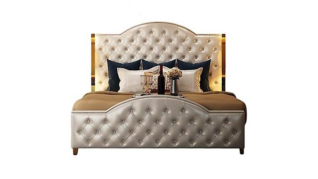 JVmoebel Bett Polster Doppel Hotel Betten Schlaf Zimmer Leder 150x200cm Bei günstig online kaufen