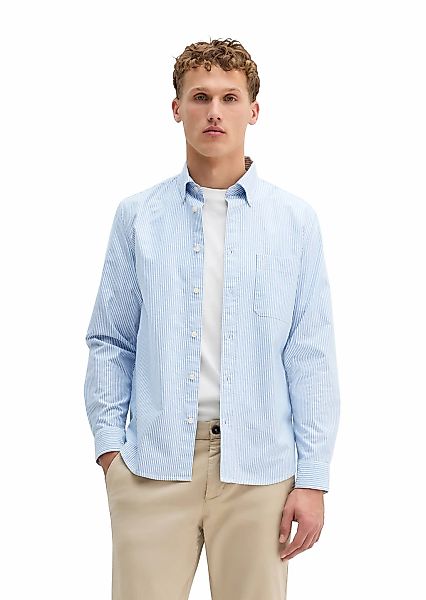 Marc OPolo Langarmhemd "aus gestreifter Bio-Baumwolle" günstig online kaufen