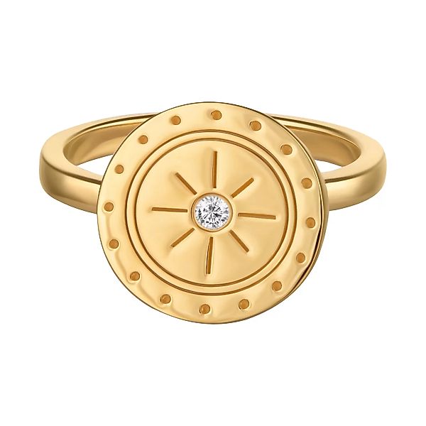CAÏ Fingerring "925 Silber vergoldet Topas Mandala Sonne" günstig online kaufen