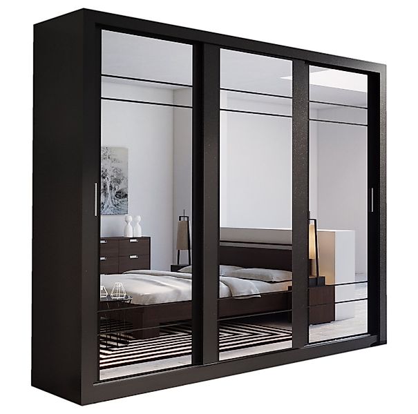 Compleo Kleiderschrank ARTI 02 mit 2 Aufhänger, 3-türig, Schwebetürenschran günstig online kaufen