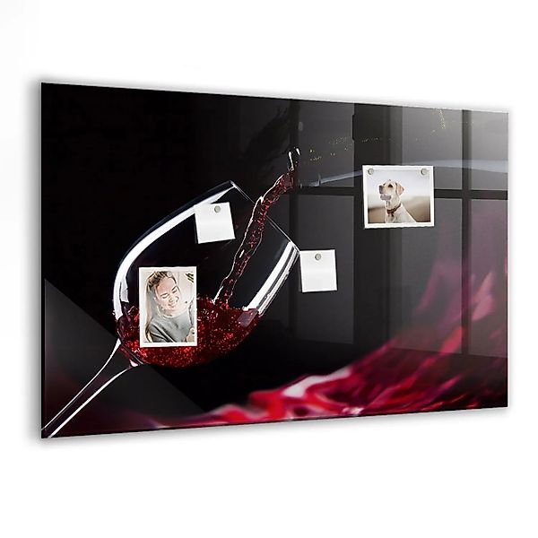 Tulup Glas Magnettafel Wein 90x60 cm Magnettafel Zum Beschriften Weißer Mar günstig online kaufen