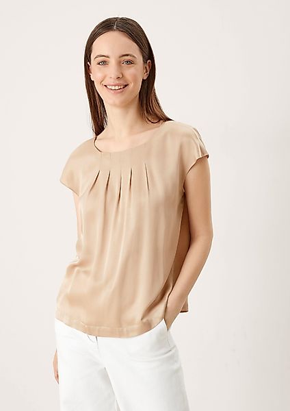 s.Oliver BLACK LABEL Kurzarmbluse Satinbluse mit günstig online kaufen