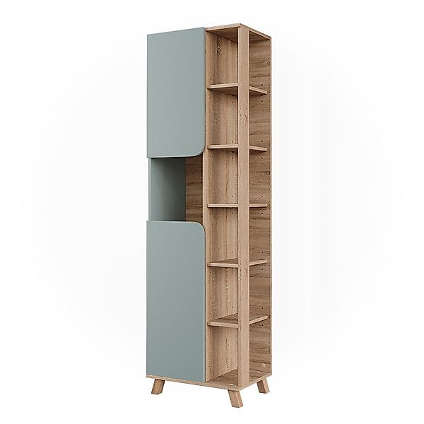 Vicco Hochschrank Karen, Sonoma/Blau, 50 x günstig online kaufen