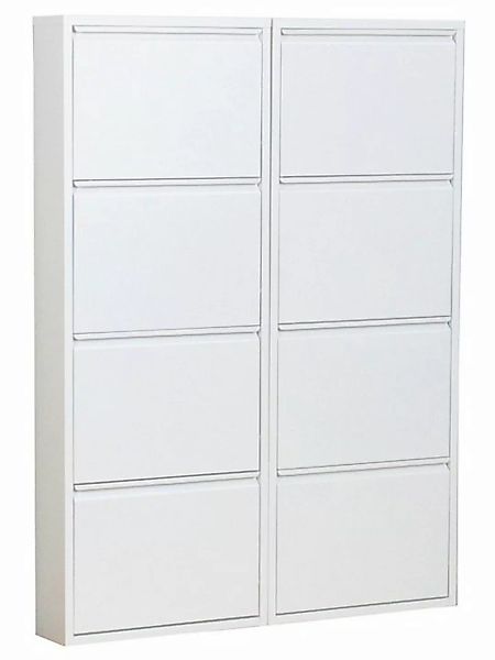ebuy24 Schuhschrank Pisa Schuhschrank mit 8 Klappen/ Türen in Metall w günstig online kaufen